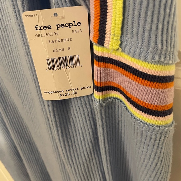 Colorful Striped V-Neck Sweater - Picture 2 of 3